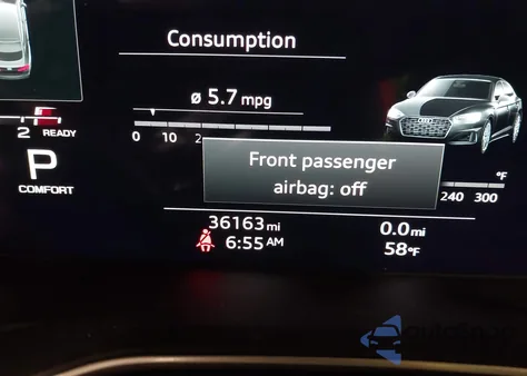 2021 Audi A5 Sportback Premium Plus 45 Tfsi Quattro S Tronic z USA, uszkodzony, nr VIN WAUFACF51MA034330